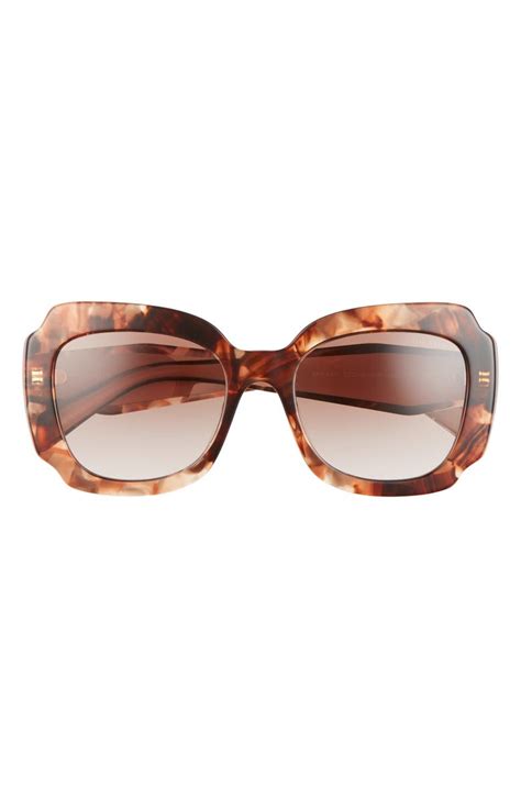 Prada Havana 52mm Gradient Geometric Sunglasses 